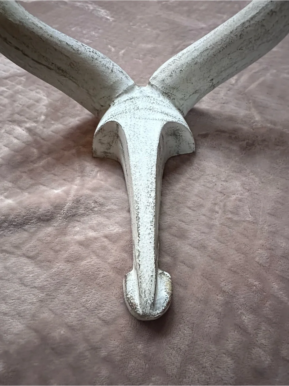 Vintage Rustic White Decorative Wall Horn